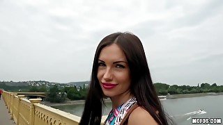 Russian Brunette Fucks Outdoors - Sasha Rose