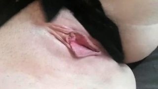 Cummy amateur pussy close up