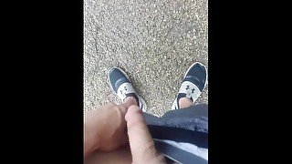 Public pissing almost caught