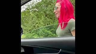 Roadside slut Layla sucks and fucks me