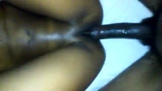 Black guy with a very long dick films himself banging his GF