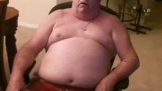 Grandpa cum on cam