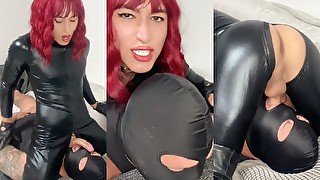 Mature Slave Facefucked and Assfucked by Young Latex CD