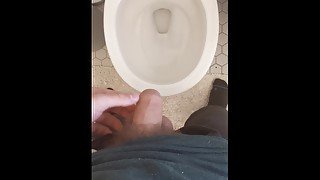 Boy with Uncut Dick Peeing.