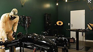 Horny Rubber girl needs a fuckmachine treatment