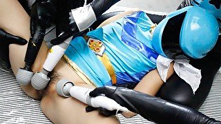 Galactic Sentai Brave Blue gets worked over with sex toys by the aliens - JapanHDV