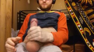 Stroking My Hairy Cock Till I Cum