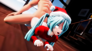 Vocaloid - Xmas Miku Buttjob & FlatIron