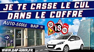 Pipe et Sodomie dans la voiture de l’auto-école. [Audio Porno Français]