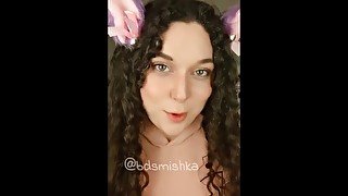 Needy Catgirl Teases Master via Petcam -- BBW Kittenplay Petplay Roleplay Hitachi Orgasm