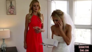 Bridesmaid secretly sucks off cheating groom