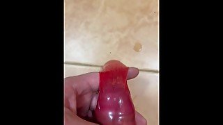 Pissing in condom fetish