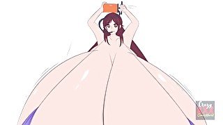 Breast inflation animated