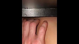 Wife's first time with a stranger in an erotic booth in the rocking house - glory hole