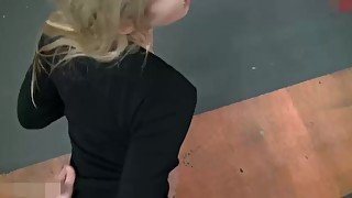 Hot Blonde Gets A Creampie In The Parking Lot