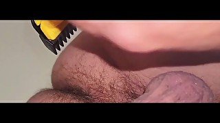 For the ladies Trimming big dick,balls,asshole playing wit mommy rose toy and hand slapping big dick