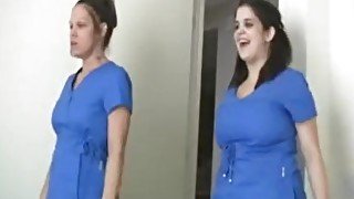 Nurses extract a cumshot