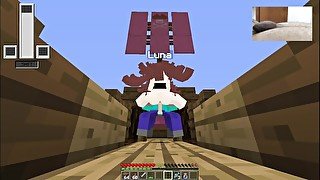 Minecraft Adult porn 05 -  Luna fucking her pussy on the boat