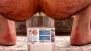 extreme ass insertion with 2 plastic bottles