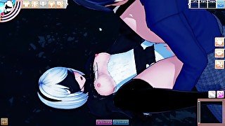 Koikatsu Party- 2B Getting fucking in all holes creampie and drenched in cum