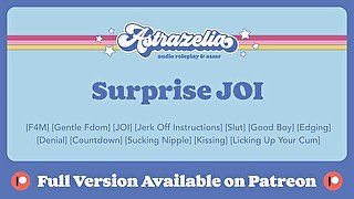 [Patreon Exclusive Teaser] Surprise JOI [Jerk Off Instructions] [Gentle Fdom]