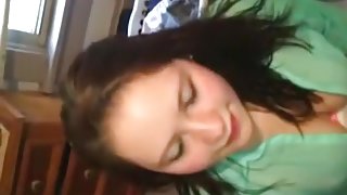 Dude treats his chubby gf like a slut and talks dirty to her