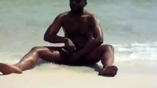 jerking off at the beach