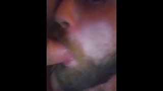 Masculine man loves dick in his throat