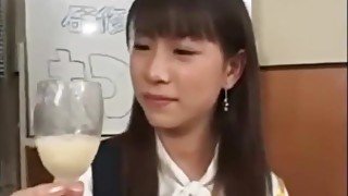 Asian teen 18+ Wine Glass Gokkun Champ