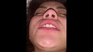 Latina does anal & wants spit in her mouth