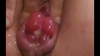 Fingering pumped wet pussy rosebud