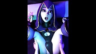 Raven from Fortnite is fucking until orgasm