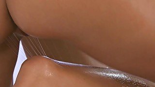 Lesbea HD Oily clitoris massage before a squirming orgasm for busty blonde