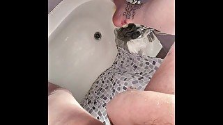 Fucking my wet pussy in the shower