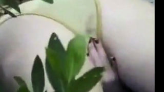 Hidden cam masturbation in garden