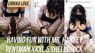 Having fun with Mr. Hankey Rentman XXXL & Shellshock Large