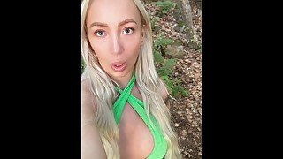 Swedish girl gives stranger blowjob in public