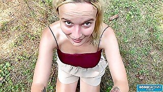 Pov Amateur Outdoor Cock Sucking With Horny Hot Darling