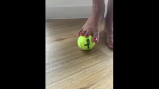 Tennis Ball Foot Massage | FOOT FETISH