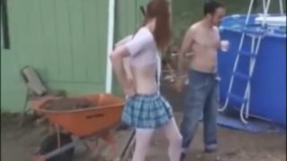 Boy or girl skinny pale redhead