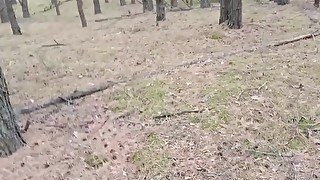 Horny Babe Caught In The Woods And Doggystyle Fucked