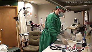 Busty Ebony babe cums during pervy physical exam