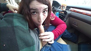 Very Risky Public Car Blowjob And Oral Creampie