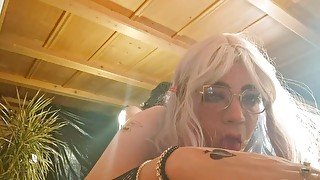 Sissy gets gets dick in her ass - face close up