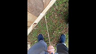 Risky Fence Pissing