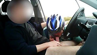 PublicJerker - mature Spanish biker loves younger cock