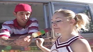 Cheerleader Cindi Loo Facialed and Fucked part 1