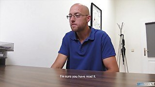 DIRTY SCOUT 195 - Bald Dude Goes For An Interview But Gets His Ass Pounded Instead