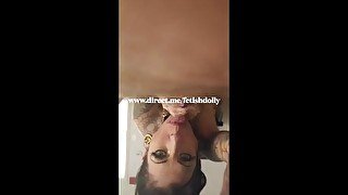 Fetish Dolly Sucks bare thick cock BJ BBJ roleplay real vampire sub slut tattooed slave girl cosplay