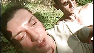 Two horny studs suck and fuck in the wilderness